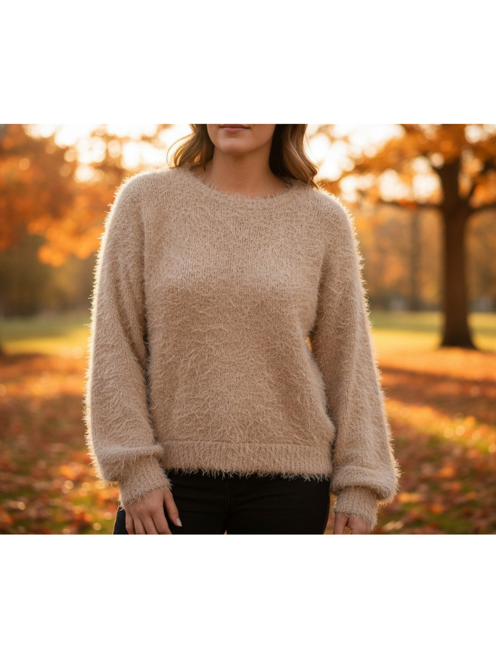 Lush Light Pink Fuzzy Pullover Sweater, Size S
